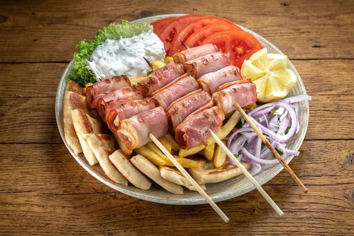 Bacon Skewers Plate — Στέκι Fast Food Ρόδος