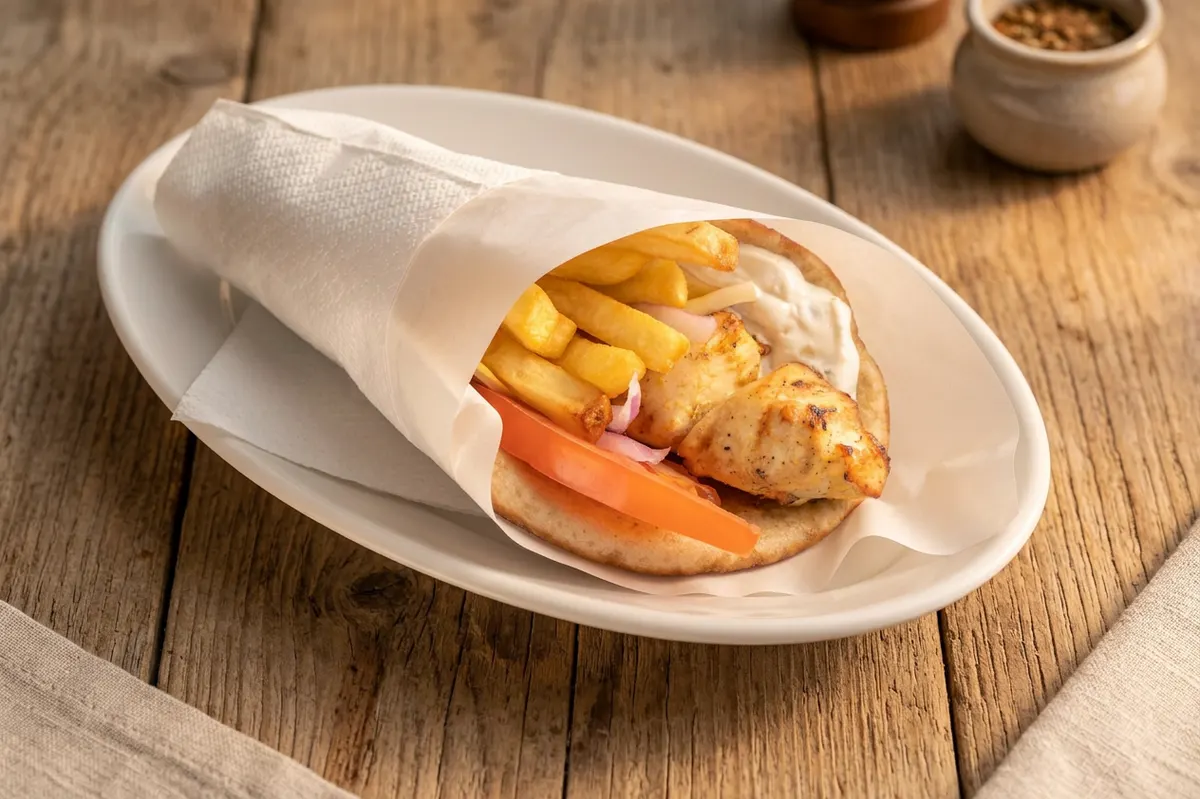 Πίτα Σουβλάκι Κοτόπουλο — Στέκι Fast Food Ρόδος